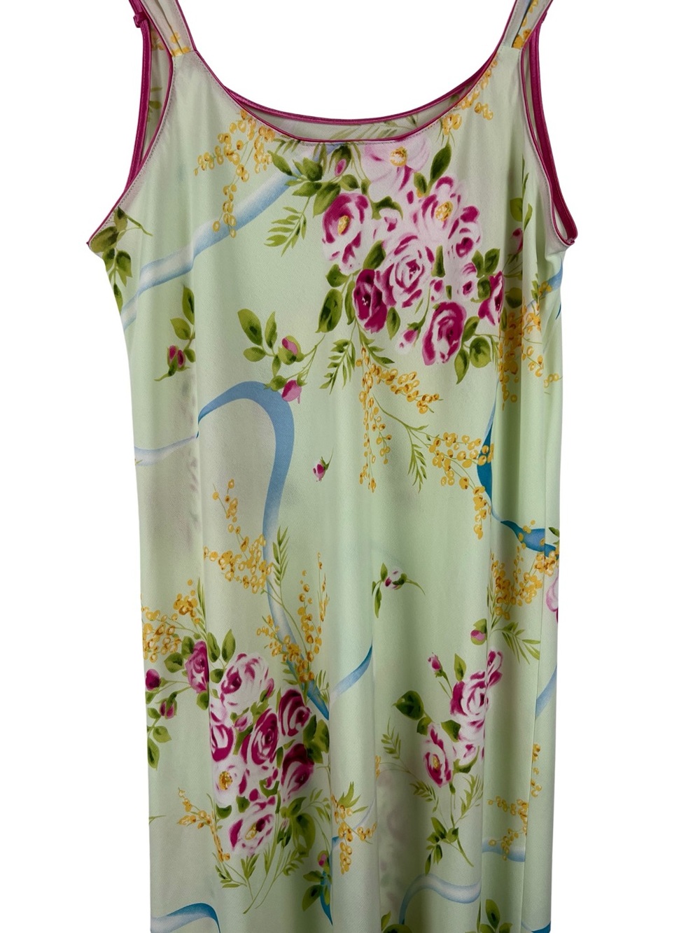 Oscar de la Renta Pink Label Floral Maxi Nightgown Slip Dress Women L Feminine - Picture 6 of 12